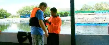 Wear a lifevest before entering the water